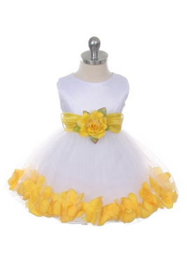 mustard yellow flower girl dress