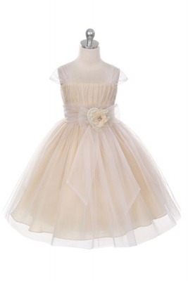 Taupes and Champagnes - Flower Girl Dresses - Flower Girl Dress For Less